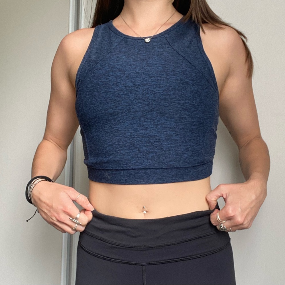 Blue workout top